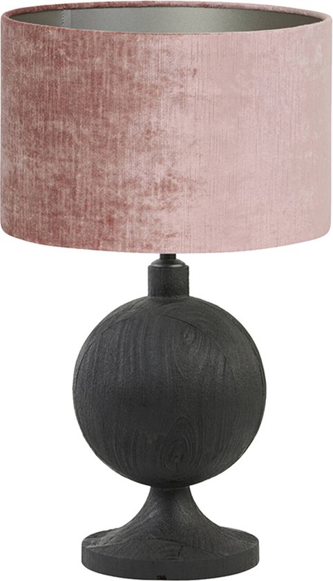 Light and Living tafellamp - roze - hout - SS103312