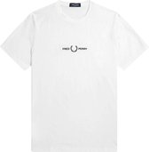 T-Shirt Brodé Fred Perry White