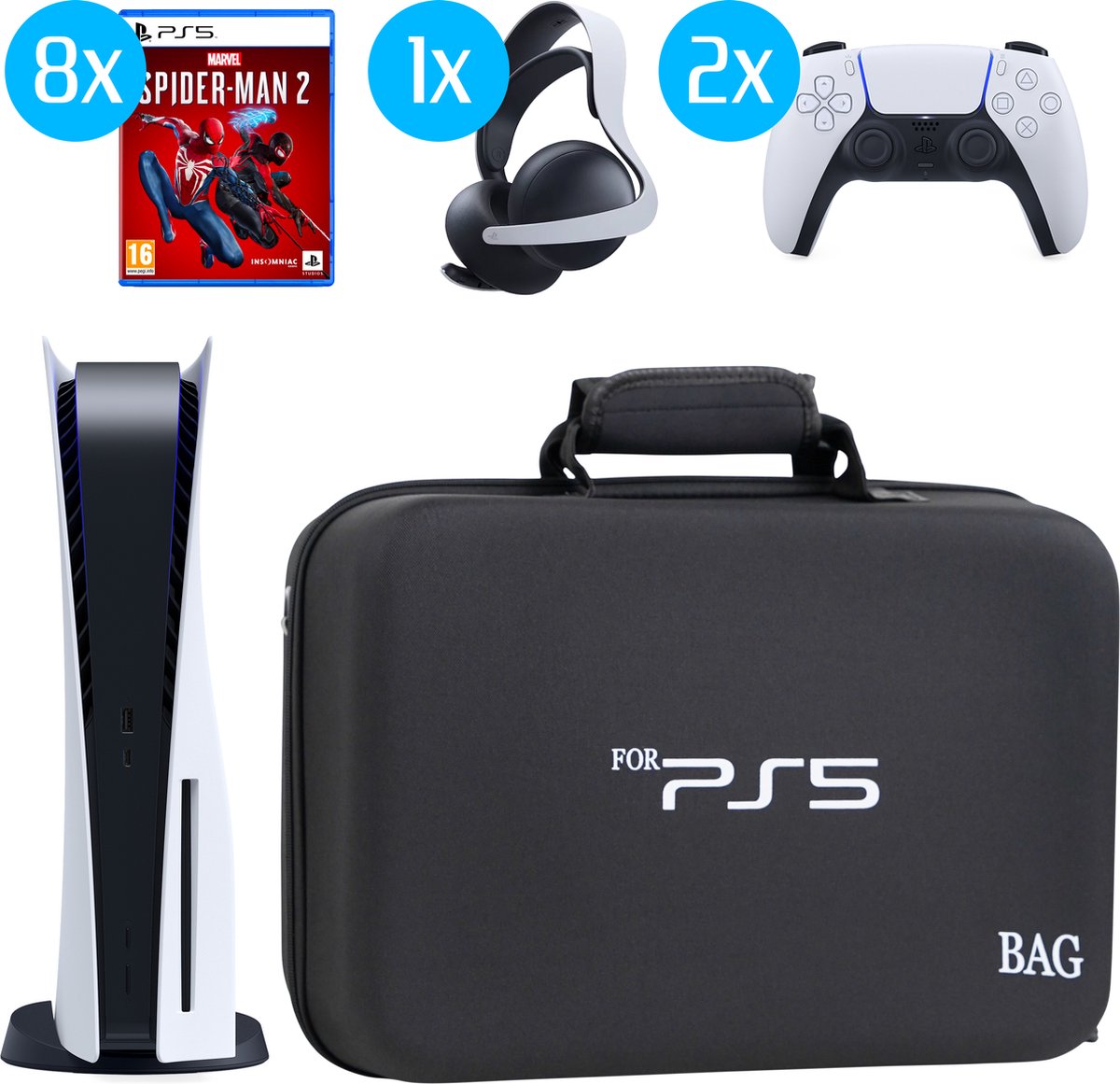 K&G Luxe PS5 Case - PS5 Tas - PS5 Koffer - Opbergtas - Multifunctioneel - Waterdicht - Accessoires geschikt voor Playstation 5 - Reiskoffer - Zwart