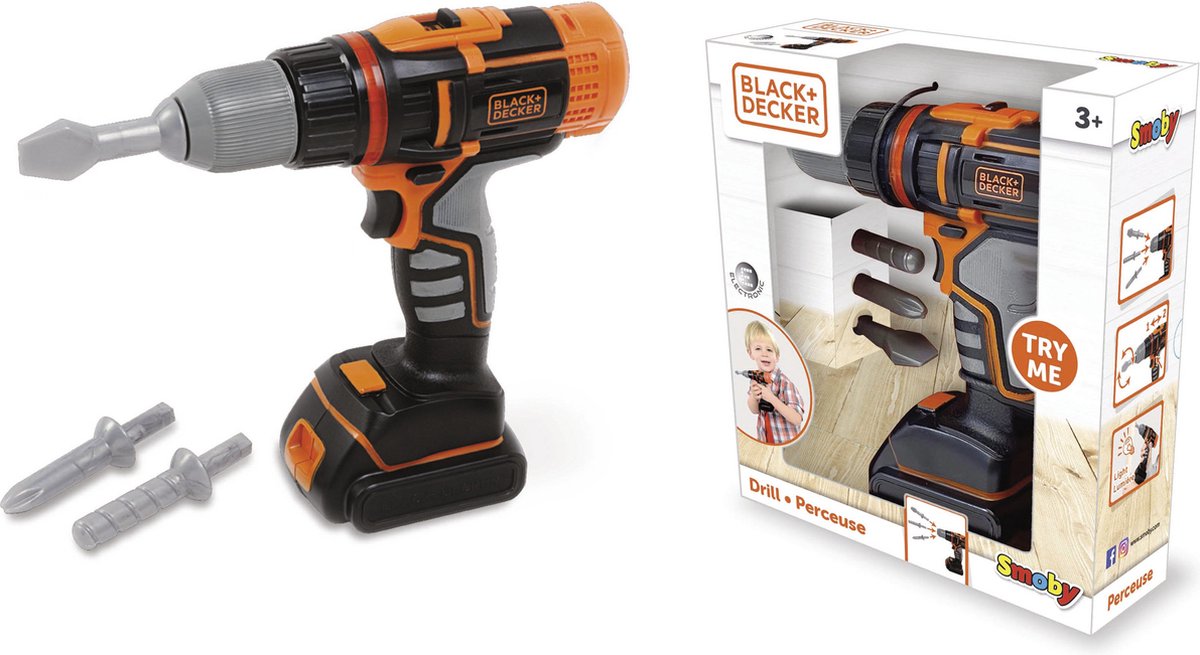 Smoby - Black & Decker - Boormachine - Speelgoedgereedschap — afbeelding 2