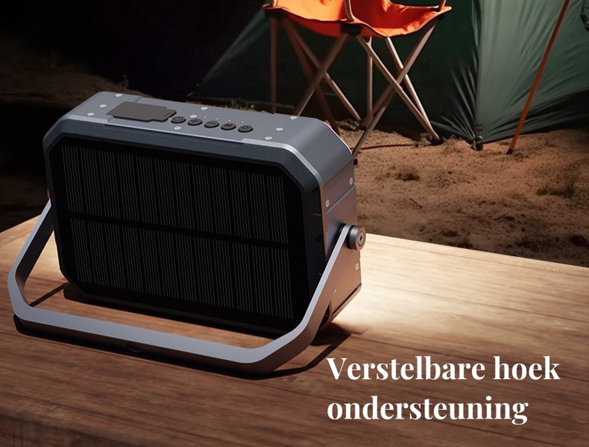 Waterbestendige zonne-energiebank met draadloze oplader - 30000mAh