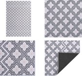 vidaXL Vloerkleed met print 160x230 cm stof meerkleurig - Kleed - Kleden - Vloer Kleed - Vloer Kleden