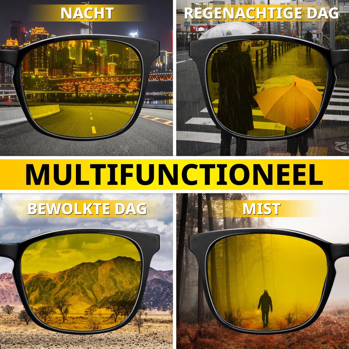 NightSight NachtBril PRO™ Pilot | Anti Verblindings Auto NachtBril