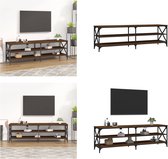 vidaXL Tv-meubel 160x40x50 cm bewerkt hout bruineikenkleurig - Tv-kast - Tv-kasten - Tv-meubel - Hifi-meubel