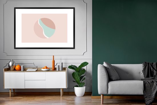 Cadre photo avec affiche - Été - Plage - Pastel - 120x80 cm - Cadre pour affiche