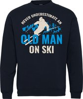 Sweater Old Man On Ski | Apres Ski Verkleedkleren | Fout Skipak | Apres Ski Outfit | Navy | maat L