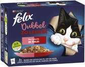 Purina FELIX Dubbel Zo Lekker - Mix Selectie - 24 x 85 gram - Kattenvoer