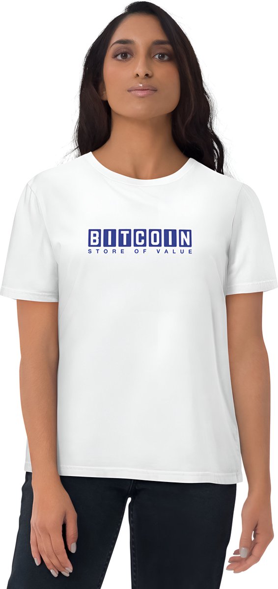 Bitcoin T-shirt Store of Value - Unisex - 100% Biologisch Katoen - Kleur Wit- Maat XL | Bitcoin cadeau| Crypto cadeau| Bitcoin T-shirt| Crypto T-shirt| Crypto Shirt| Bitcoin Shirt| Bitcoin Merch| Crypto Merch| Bitcoin Kleding