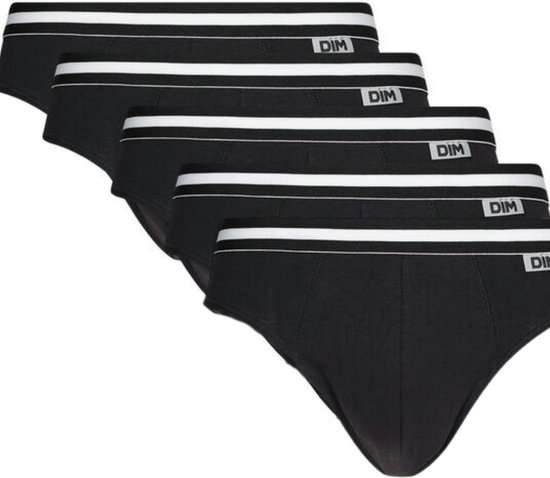 Dim Midi slip - 5 Pack 0HZ Black - maat XXL (XXL) - Heren Volwassenen - Katoen/elastaan- 6577-0HZ-XXL