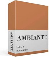 Ambiante Cotton Uni - Hoeslaken - Eenpersoons - 90x200 cm - Orange