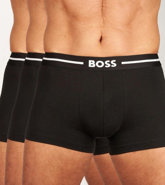 HUGO BOSS Bold trunks (3-pack) - heren boxers kort - zwart - Maat: S