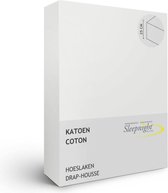 Sleepnight Hoeslaken - Katoen - (hoekhoogte 25 cm ) ivoire - B 90 x L 220 cm - 1-persoons - Geschikt voor Standaard Matras - 600320-B 90 x L 220 cm