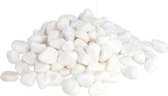 Zakje met witte kiezelsteentjes van 550 gram - Decoratie steentjes voor o.a aquarium of bloempot