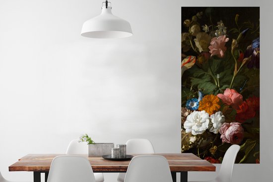 Poster Vaas met bloemen - Schilderij van Rachel Ruysch - 75x150 cm
