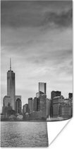 Poster Manhattan New York in zwart-wit - 80x160 cm