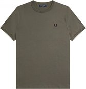 Fred Perry - Ringer T-Shirt - Herenshirt Groen-M