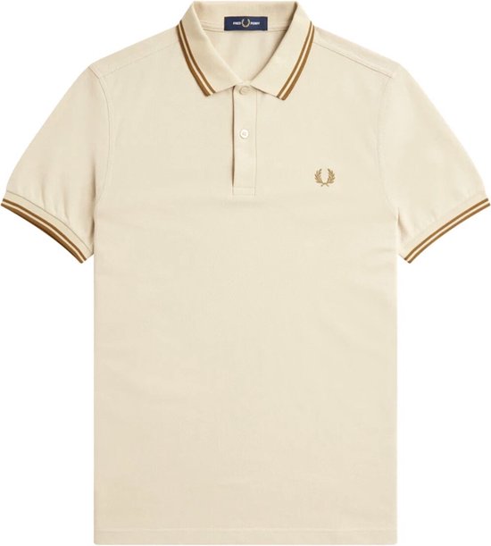 Fred Perry - Polo M3600 Beige 691 - Slim-fit - Heren Poloshirt Maat XXL