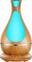 Aroma Diffuser Vaas + 10ml AromaOlie - Geurverspreider - Luchtbevochtiger Voor Aroma Therapie – Lichtbruin