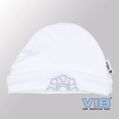 VIB® - Muts rond - Zeeuwse knoop (Wit) - Babykleertjes - Baby cadeau