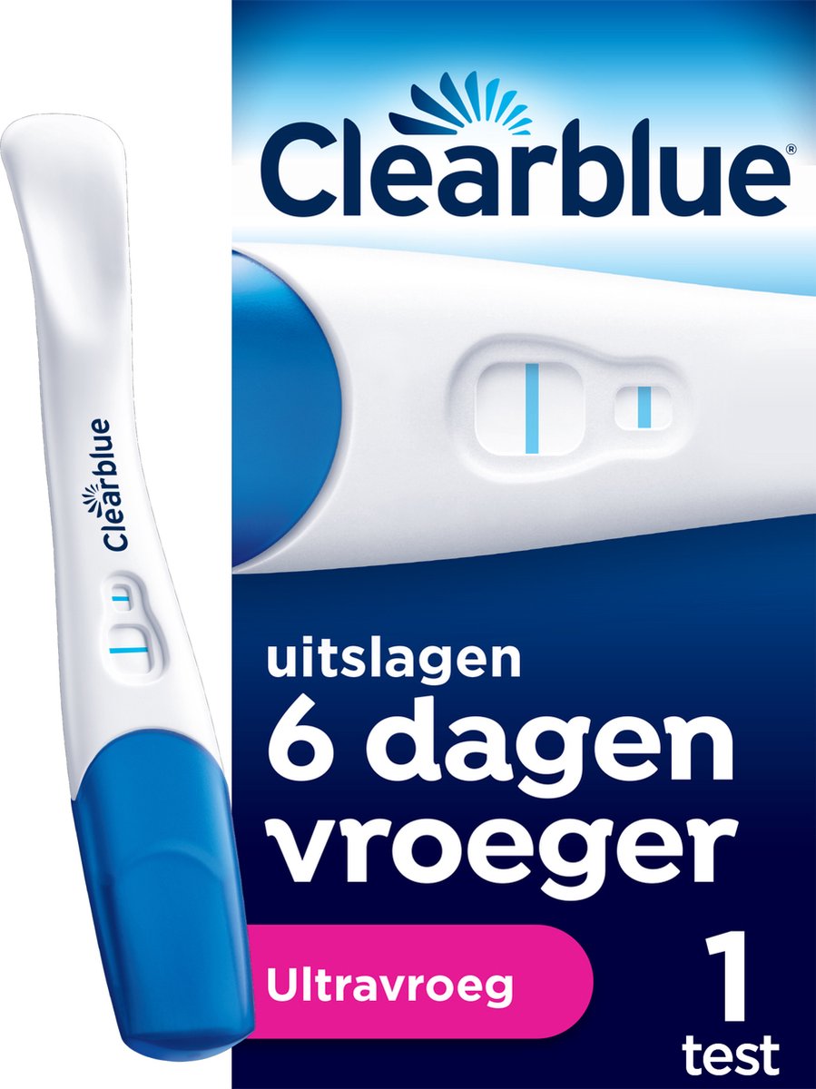 Clearblue Zwangerschapstest Ultravroeg (10mIU) - Uitslag 6 Dagen Eerder - 1 Test - Clearblue