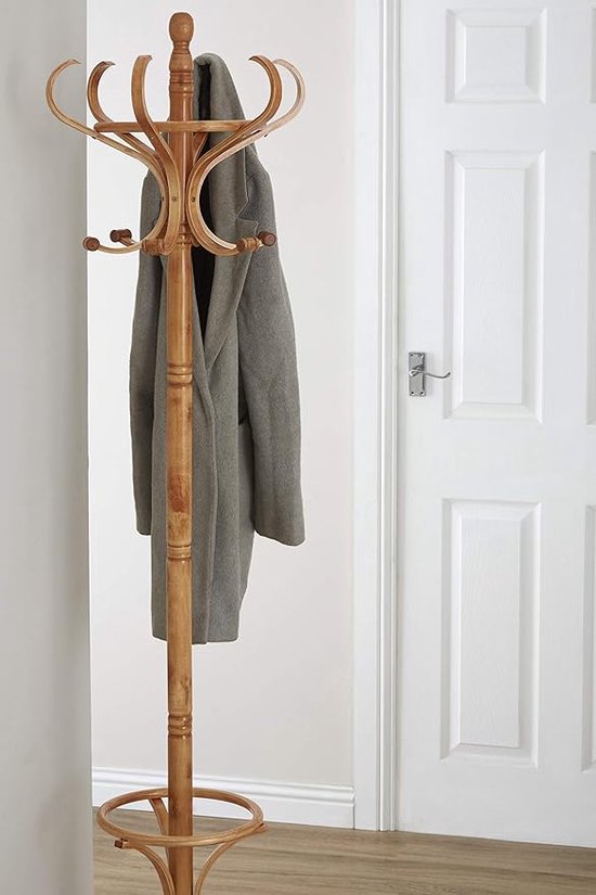 Relaxdays wandkapstok met 8 haken, ruimtebesparend, mooi, metaal, H x B x D: 100.5 x 19.5 x 7 cm, garderobe, zwart vanaf € 34,56 (april 2026