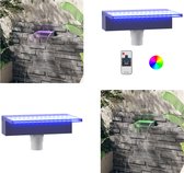 vidaXL Watervaloverlaat met RGB LED's 30 cm acryl - Watervaloverlaat - Watervaloverlaten - Waterval - Watervaluitloop