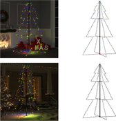 vidaXL Kegelkerstboom 200 LED's binnen en buiten 98x150 cm - Kerstkegelboom - Kerstkegelbomen - Kerstverlichting - Kerstverlichtingen