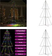 vidaXL Kegelkerstboom 300 LED's binnen en buiten 120x220 cm - Kerstkegelboom - Kerstkegelbomen - Kerstverlichting - Kerstverlichtingen