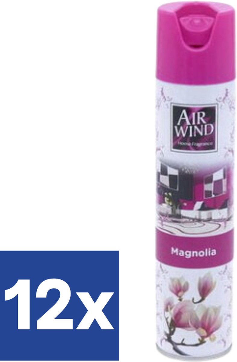 Airwind Luchtverfrisser Spray Magnolia (Voordeelverpakking) - 12 x 300 ml