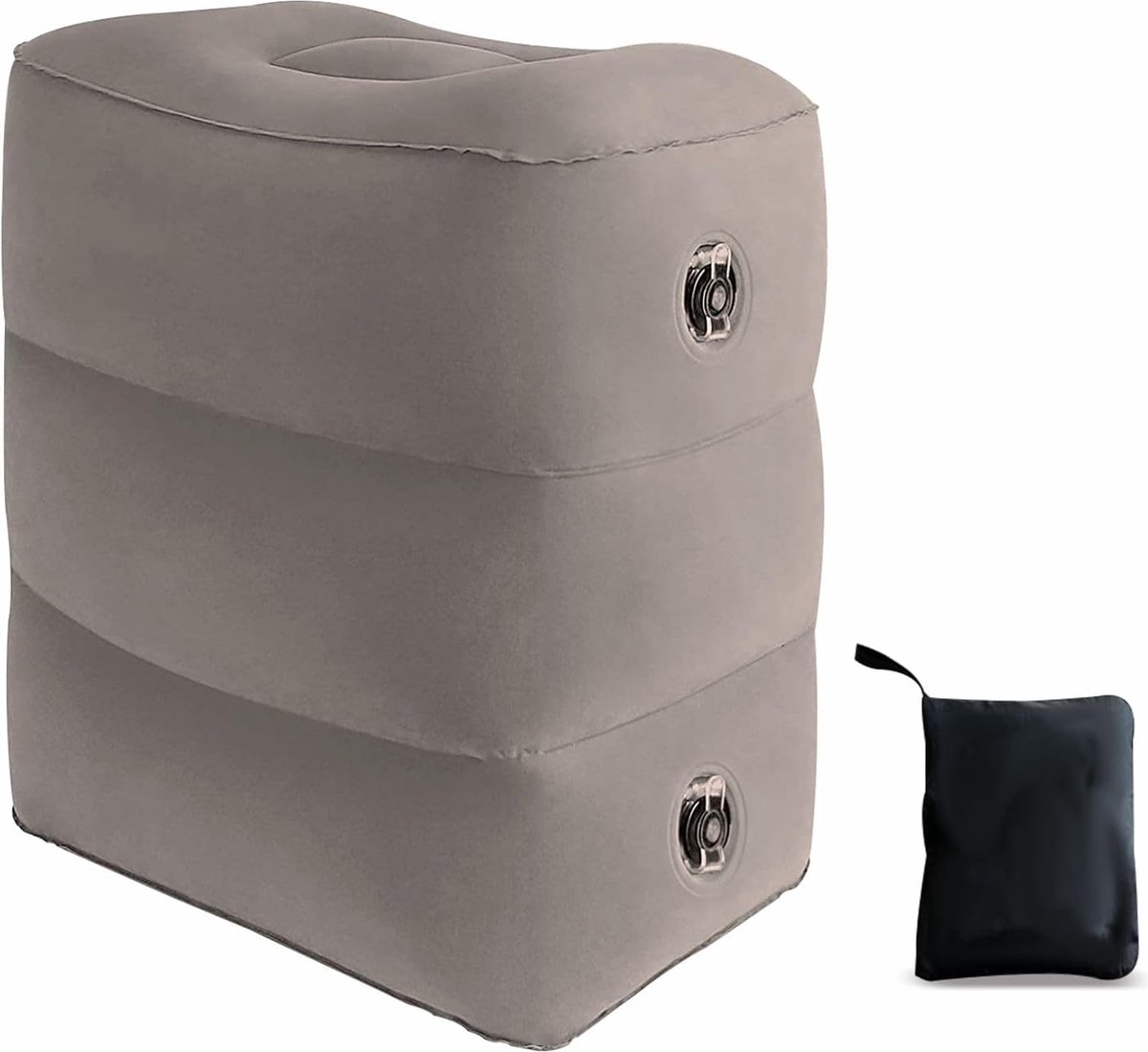 Opblaasbaar Vliegtuigvoetsteun Kussen - Ergonomisch Reiskussen met Verstelbare Hoogte - Draagbaar en Comfortabel - Voor Ultiem Comfort tijdens Lange Vluchten en Reizen