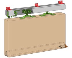 Henderson schuifdeurgarnituur - Husky 100 - aluminium rail 2000mm - H100E/20AN - B10.04830