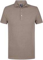 Profuomo slim fit heren polo - taupe - Maat: L