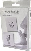 Happy Hands - Inkless Pads - Hand/voet afdruk ZONDER inkt aan te raken - Geen rommel - 3 prints - inclusief 3 kaarten