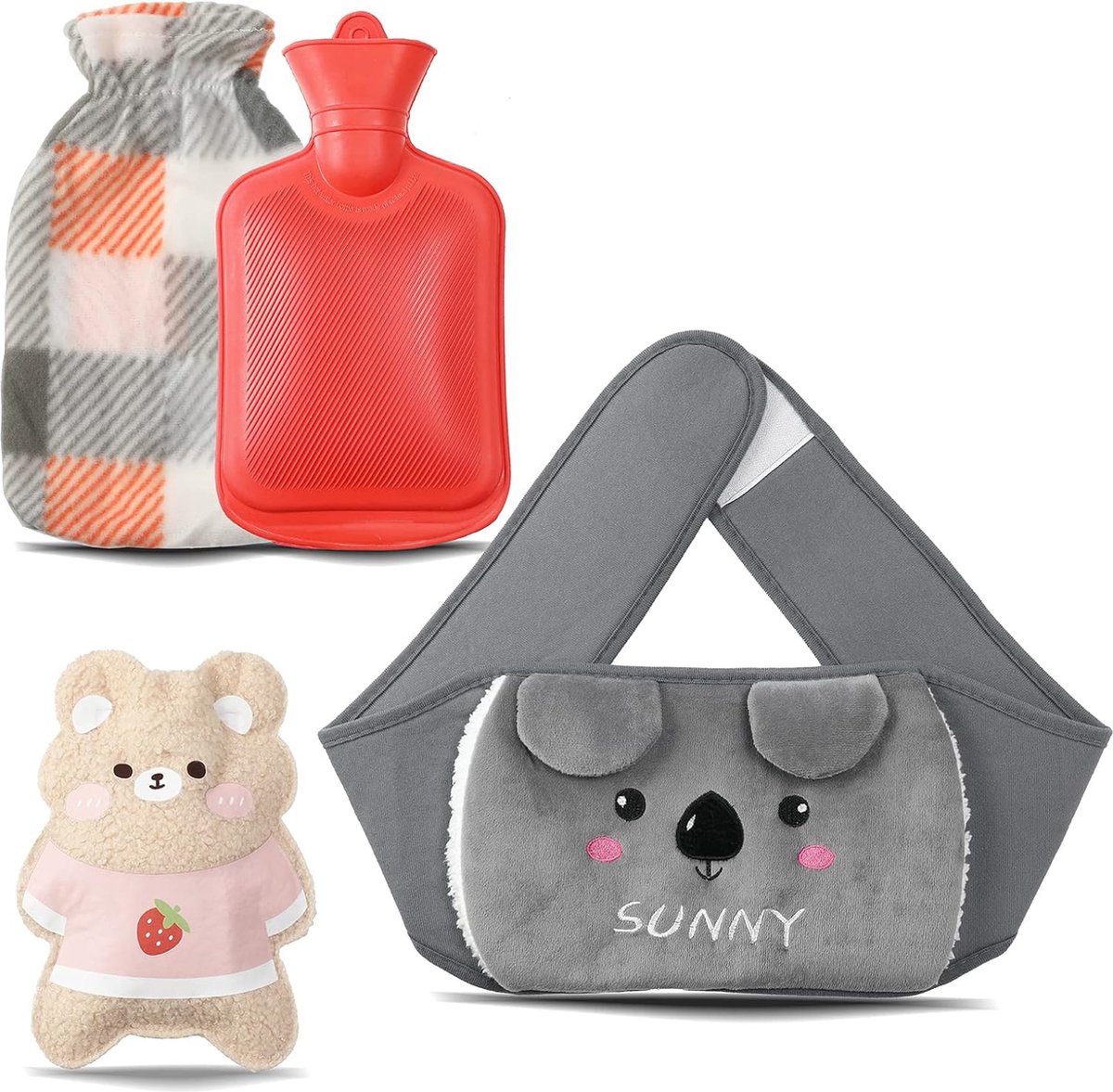 Goedkoopste warmwaterzak set van 3 stuks , 1000 ml warmwaterkruik 350 ml mini-warmwaterkruik