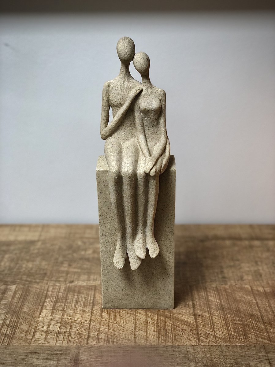 Koppel 32,5 cm hoog - polyresin - kunststof - interieur - voor binnen - interieurdecoratie - decoratiefiguur - modern - geschenk - cadeau - gift - verjaardag - Valentijn - Kerst - Nieuwjaar