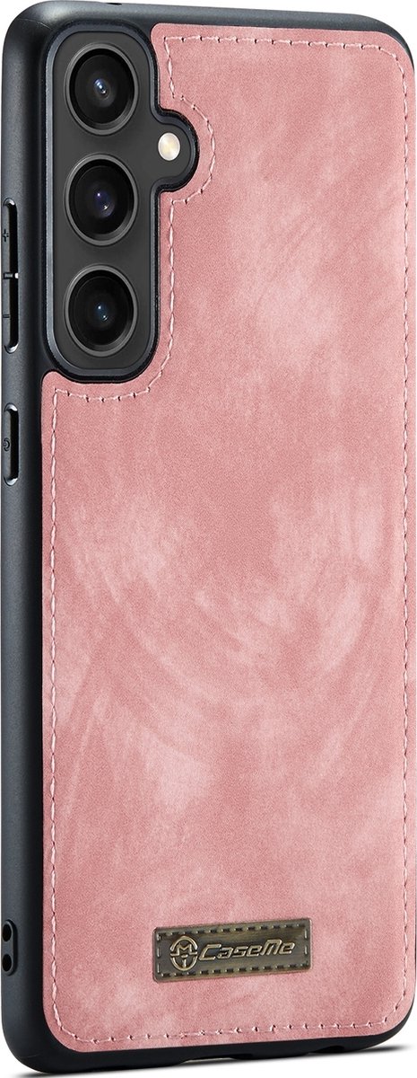 Caseme Telefoonhoesje geschikt voor Samsung Galaxy S23 FE Hoesje | Caseme 008 Uitneembare 2in1 Bookcase Portemonnee | Pasjeshouder voor 8 Pasjes | Telefoonhoesje voor Pinpas / OV Kaart / Rijbewijs - Roze