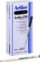 ARTLINE 210 Feutre - Boîtes de 12 pièces - Épaisseur de pointe : 0,6 mm - Noir