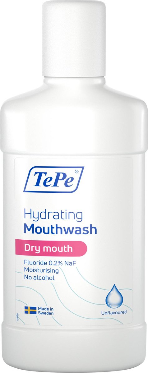 Goedkoopste TePe Hydraterende Mondspoeling voor droge mond, Unflavoured – 500 ml