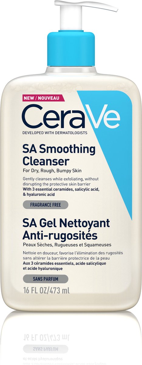 CeraVe SA Anti-Ruwe Huid Reiniger - voor een Droge tot Ruwe Huid - met Salicylzuur - 473ml - CeraVe