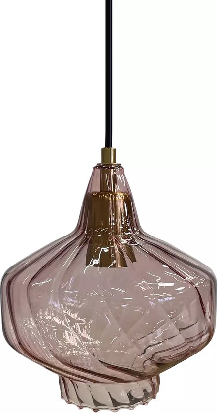 Lampe suspendue Toolight APP1123-1CP en rose - Siècle des Lumières élégant avec 1 point lumineux