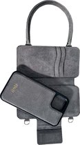 RENVER Izzy dames Iphone 13 Telefoonhoesje met tas - grijs