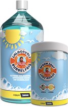 Aquaswan Bubbel Essentials - Chloorvrije waterbehandeling (1 liter) + Epsom Spa zout Citroen & Jasmijn - Bubbel voordeelpakket - Chloorvrije wateronderhoud - chloorvrije waterbehandeling - Spa geur - Spa Zout
