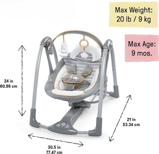 Elektrische Wipstoel - Elektrische Babyschommel - Schommelstoel - Baby Swing - Premium van Beaba — afbeelding 2
