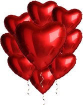 Valentijn Decoratie Hartjes Folieballon Valentijn Versiering Helium Ballonnen Feestversiering Rood XL- 5 Stuks