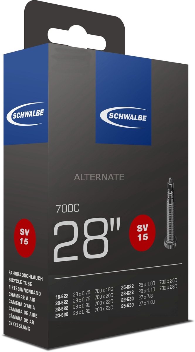 Schwalbe - Binnenband Fiets - Frans Ventiel - 28 x 3/4 - 7/8 - 1 - 11/16 van Schwalbe — afbeelding 3