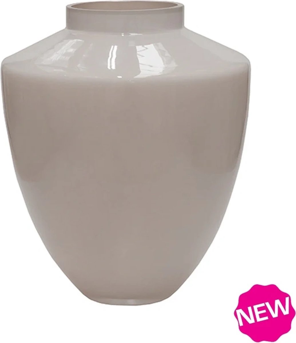 Vase The World Vaas Tugela S | Small | Ivory - Pastel Wit - Off White | Mond geblazen glas | Glans | Ø24,5 x H29 cm