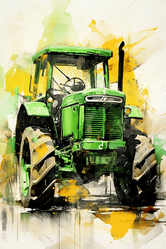 Foto: Traktor poster trekker 51x71cm wanddecoratie muurposter rtb geschikt om in te lijsten