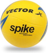 Vector X Spike Volleybal (Geel, Maat: 4) | Materiaal: Rubber | Waterbestendigheid | Gegoten Constructie | Rubberen Bouw