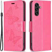 Coverup Vlinders Book Case - Geschikt voor Samsung Galaxy A15 Hoesje - Roze
