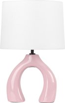ABBIE - Tafellamp - Roze - Keramiek